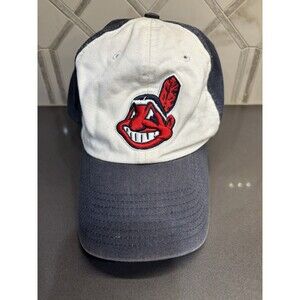 Vintage Cleveland Indians Chief Wahoo Hat Twins Enterprise Navy White MLB Cap
